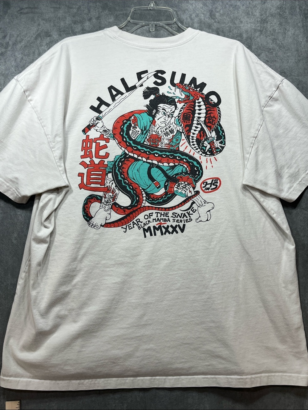 Half Sumo Black Mamba Year of the Snake Samurai Graphic Tee XL